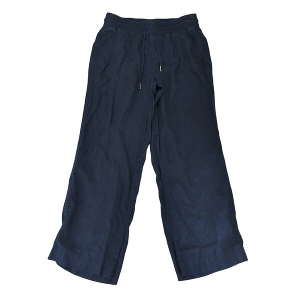 Quince Navy Wide Leg Pants - Picture 1 of 8